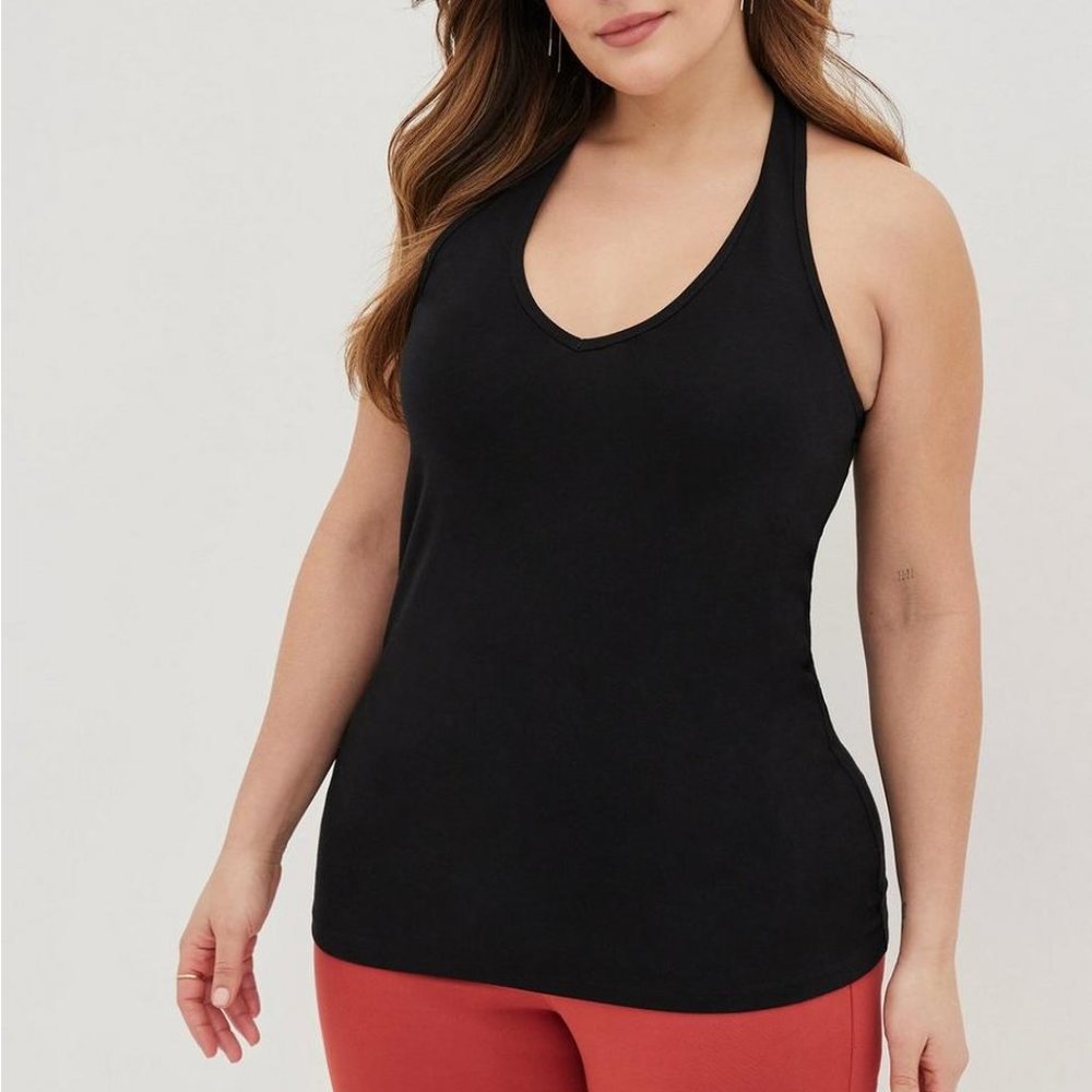 Torrid Black V-Neck Foxy Tank Size 2